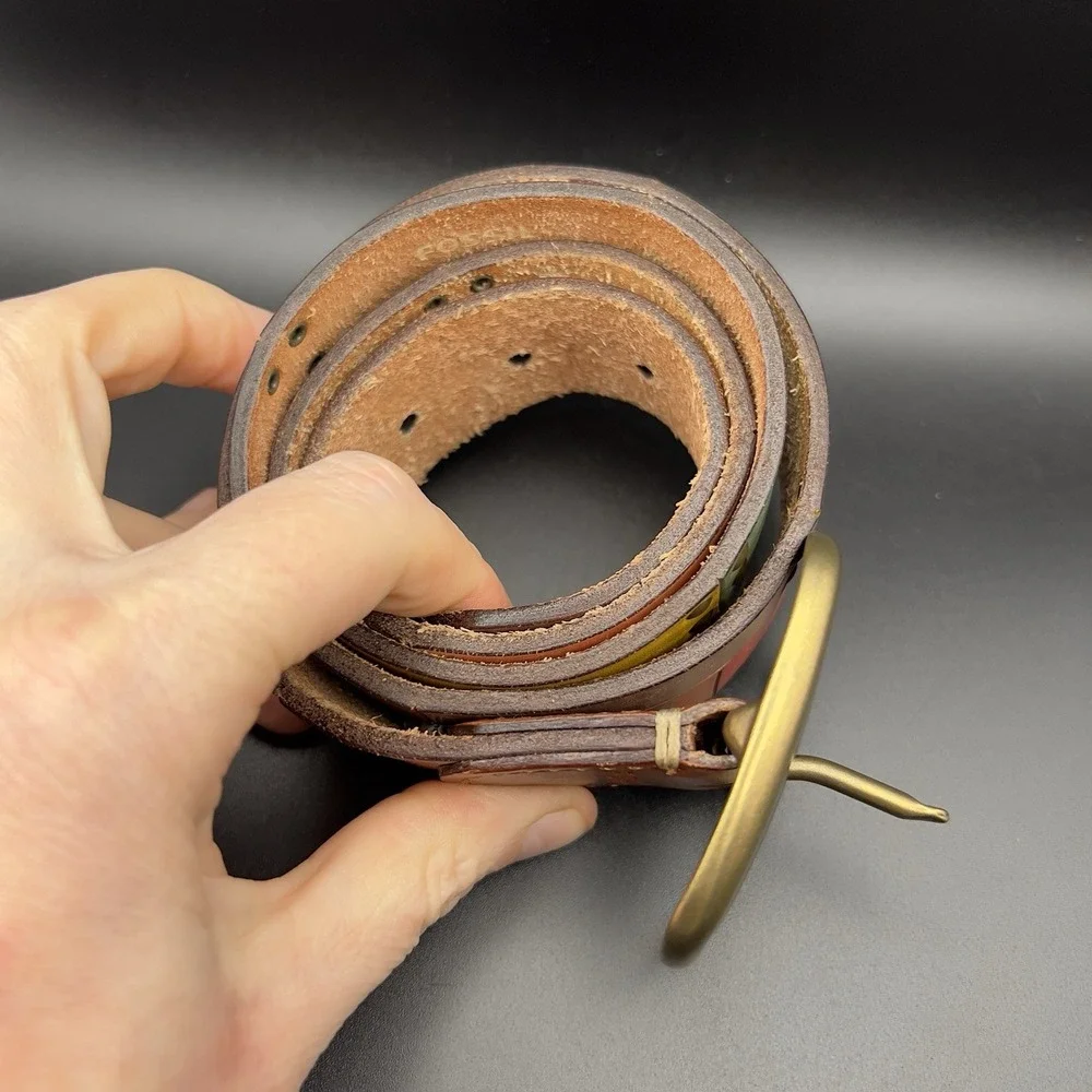 FOSSIL Multicolor Patchwork Leather Belt Women's BOHO ~ Size M 41